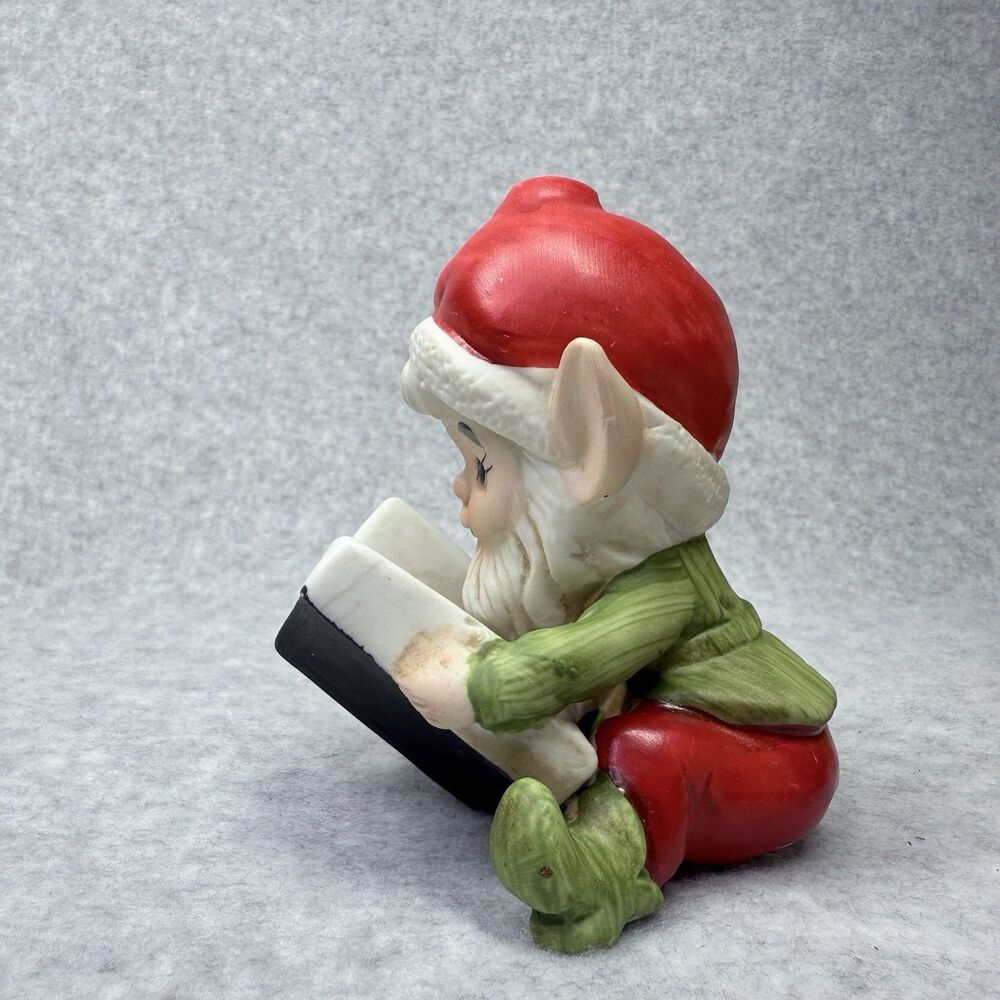 Vtg Homco Figurines Santa Elves Christmas Toy Makers 5406 Set Pixie Gnome - Picture 14 of 16